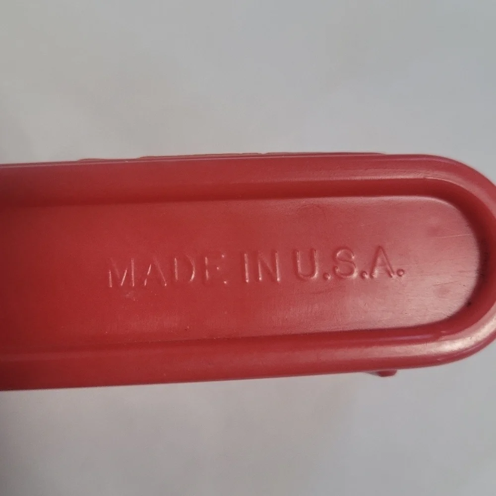 Hasbro Vintage Red Roll Top Pencil Case Made In USA *Rare*